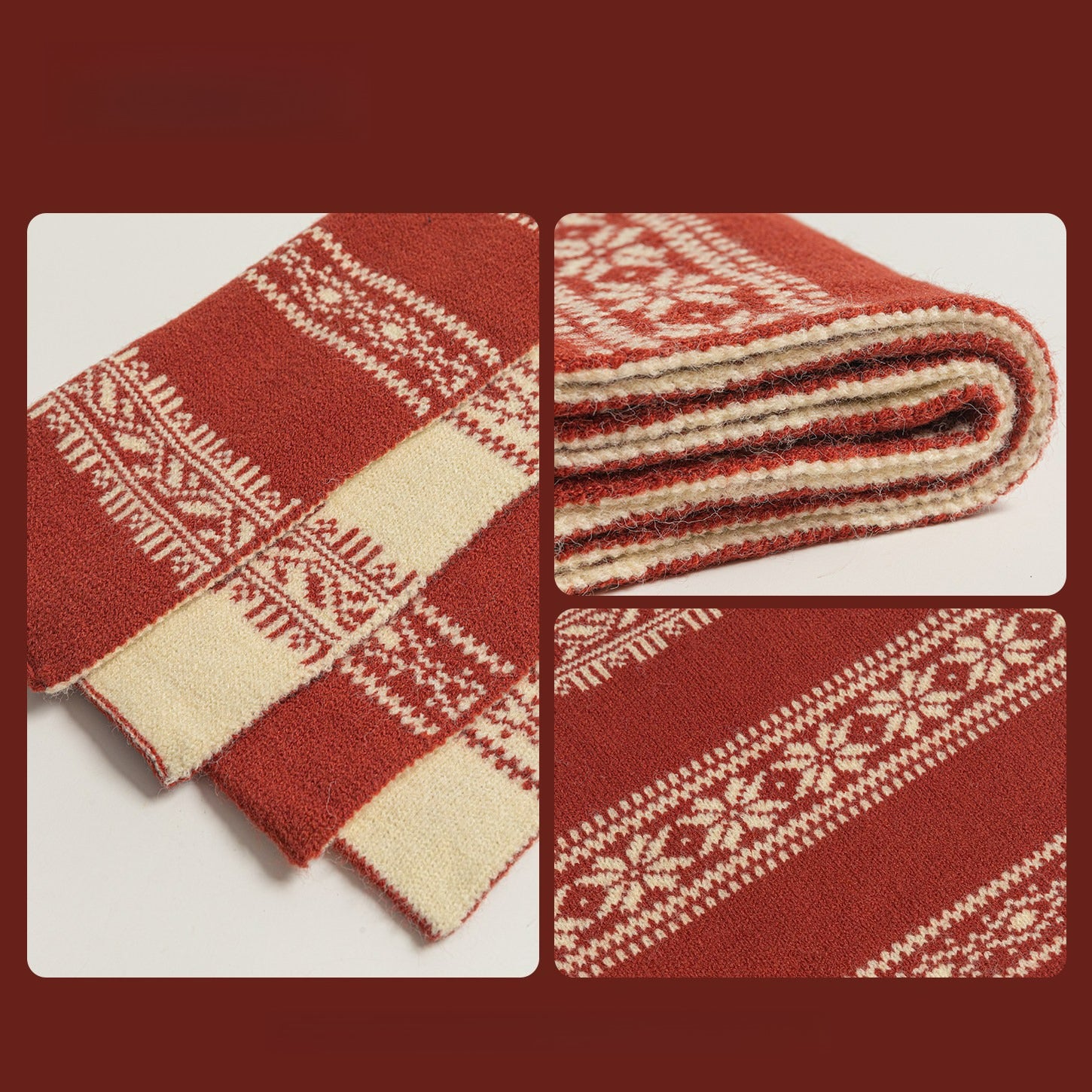 Double-sided Jacquard Warm Scarf