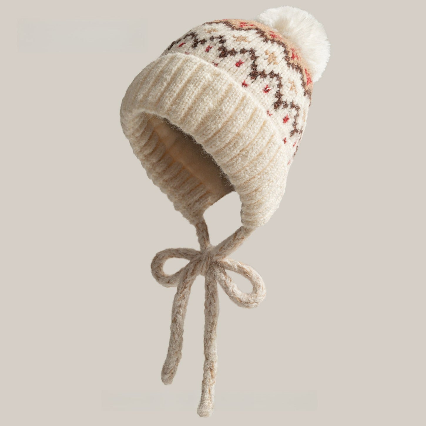 Jacquard Wool Windproof Ear Protection Knitted Hat