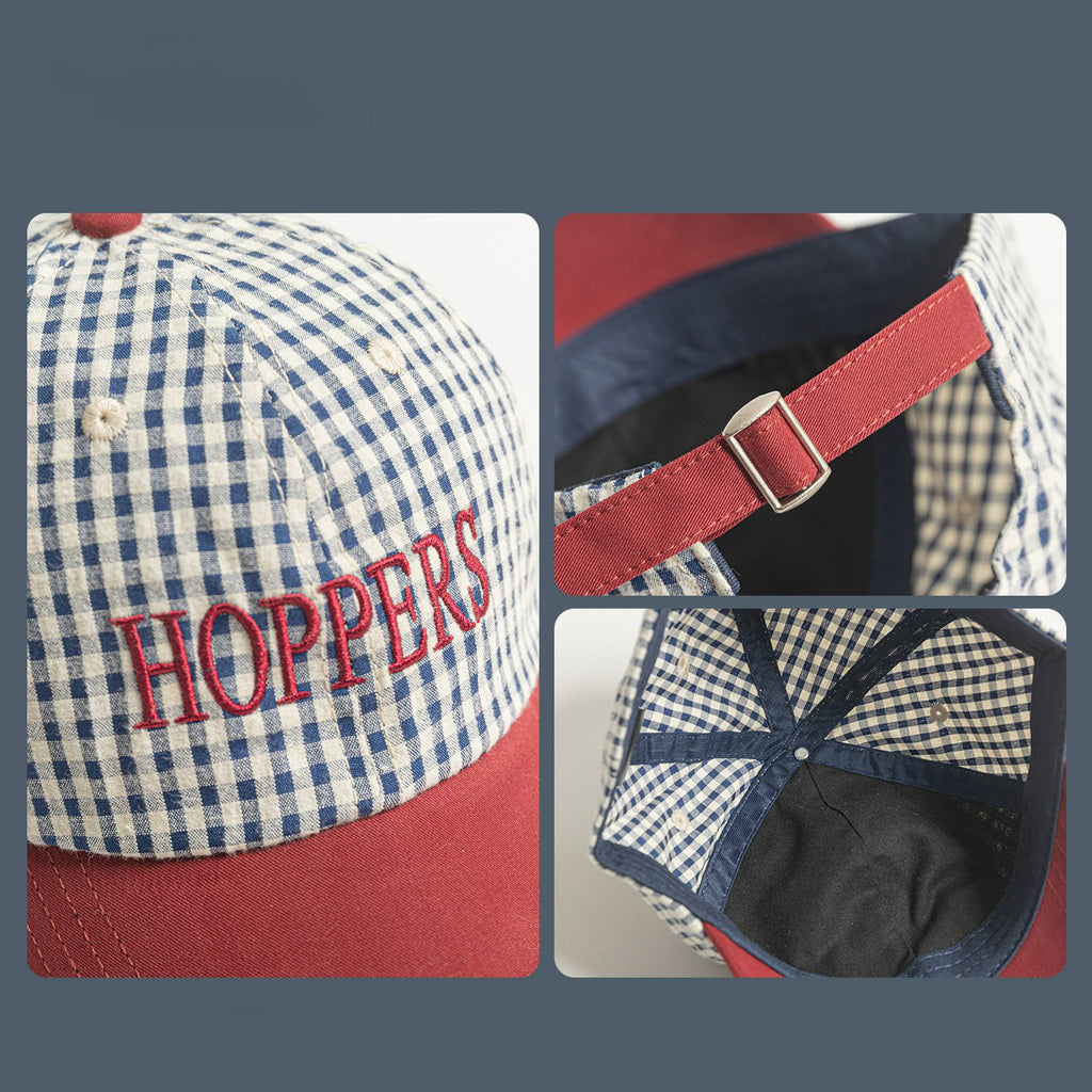 Retro Plaid Contrasting Color Baseball Cap