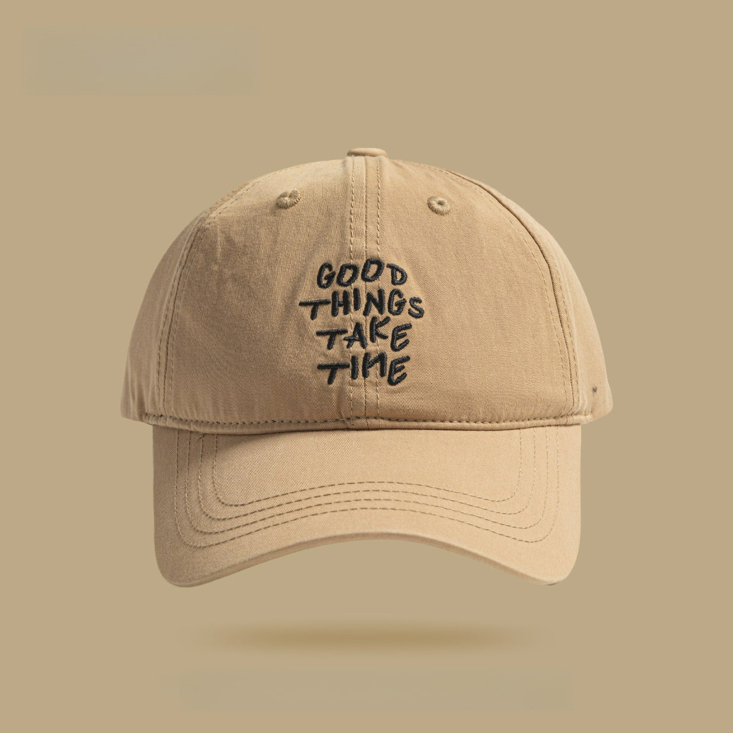 GOOG THING TAKE TIME | Letter Embroidered Baseball Cap