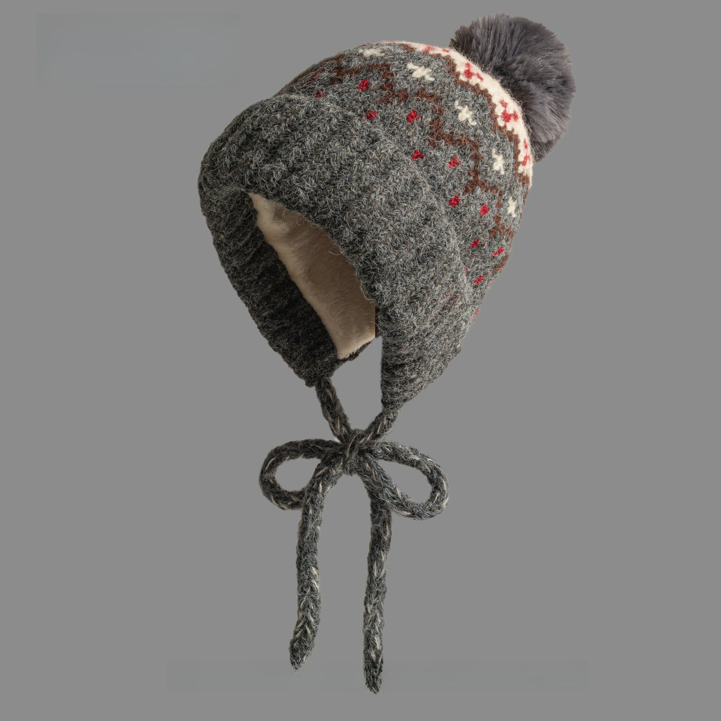 Jacquard Wool Windproof Ear Protection Knitted Hat