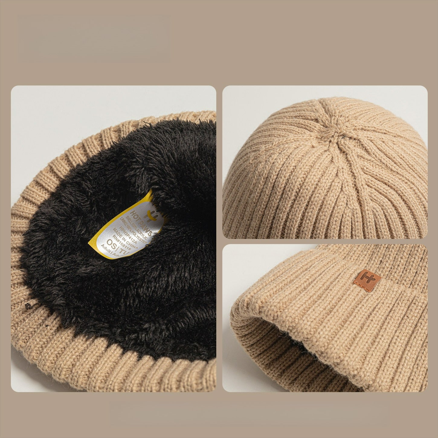 Fleece Thickened Knitted Hat