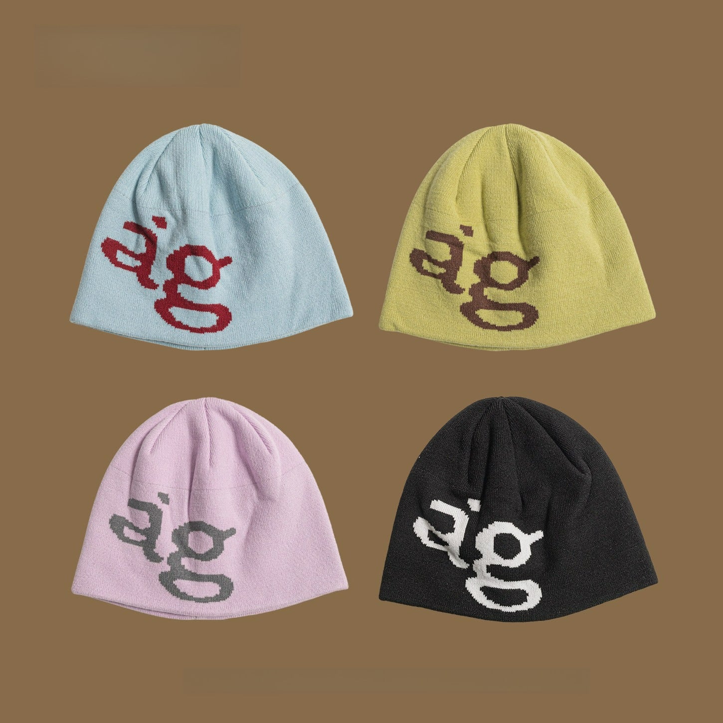 Fashionable Alphabet Pullover Knitted Hat