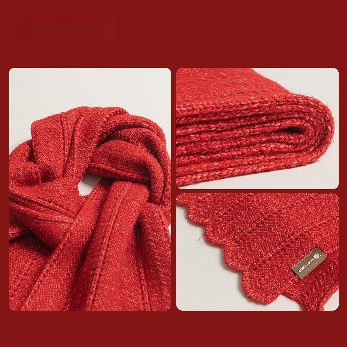 Warm Thickened Knitted Scarf