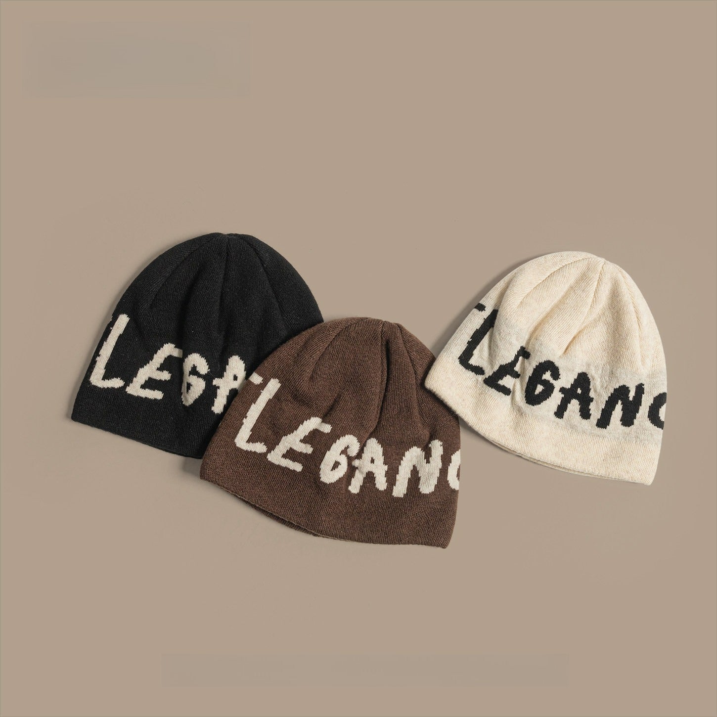 Outdoor Ski Mountaineering Letter Jacquard Knitted Hat