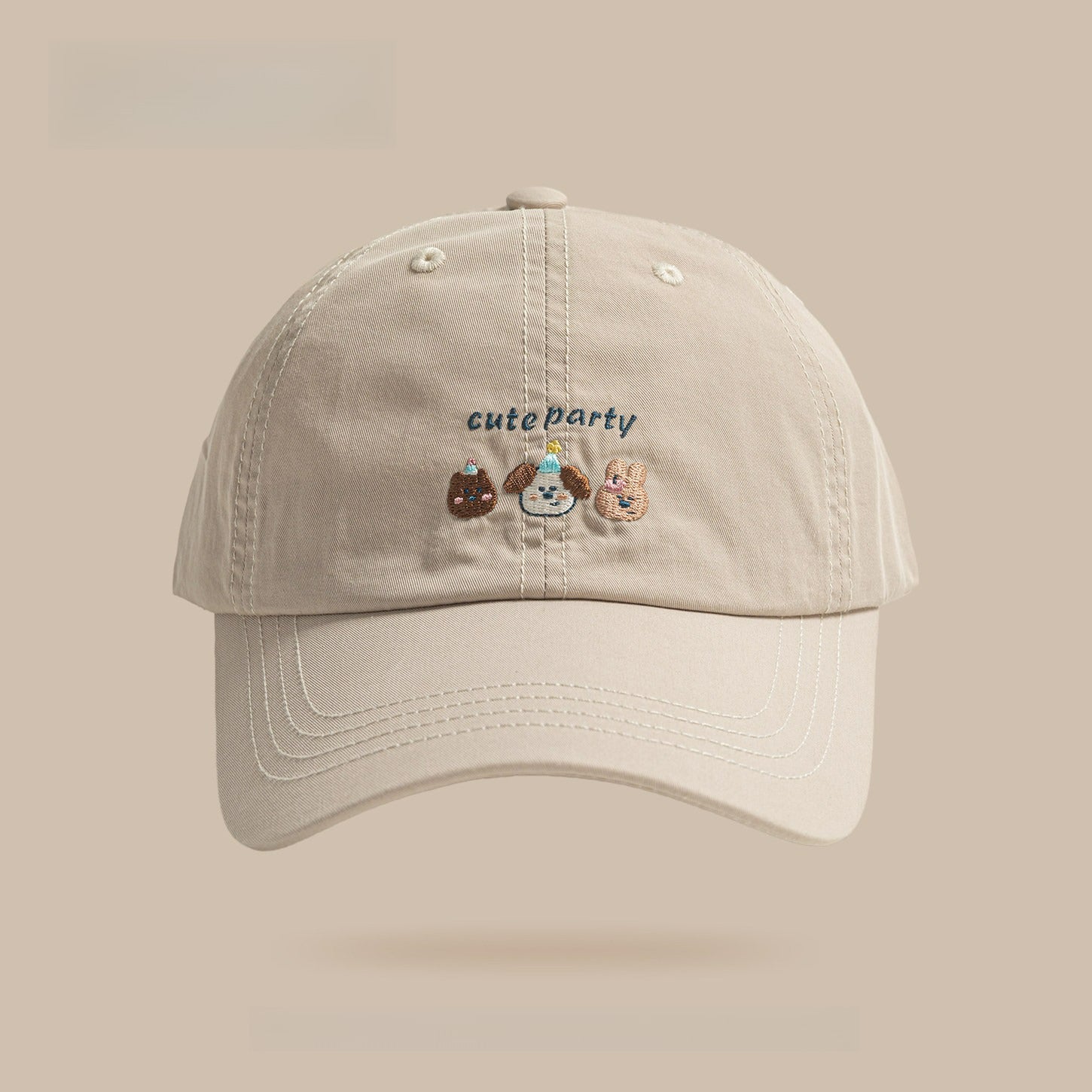 Cute Cat and Dog Embroidered Baseball Cap