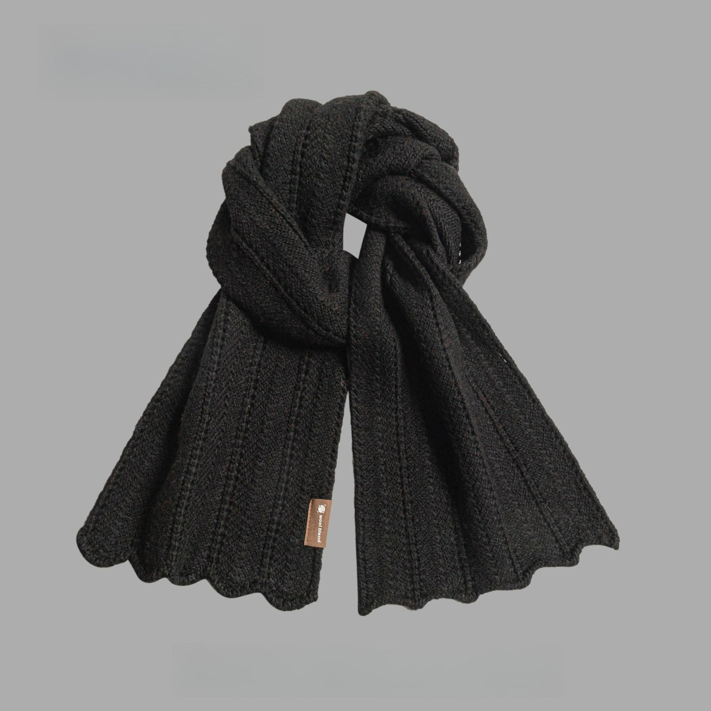 Warm Thickened Knitted Scarf