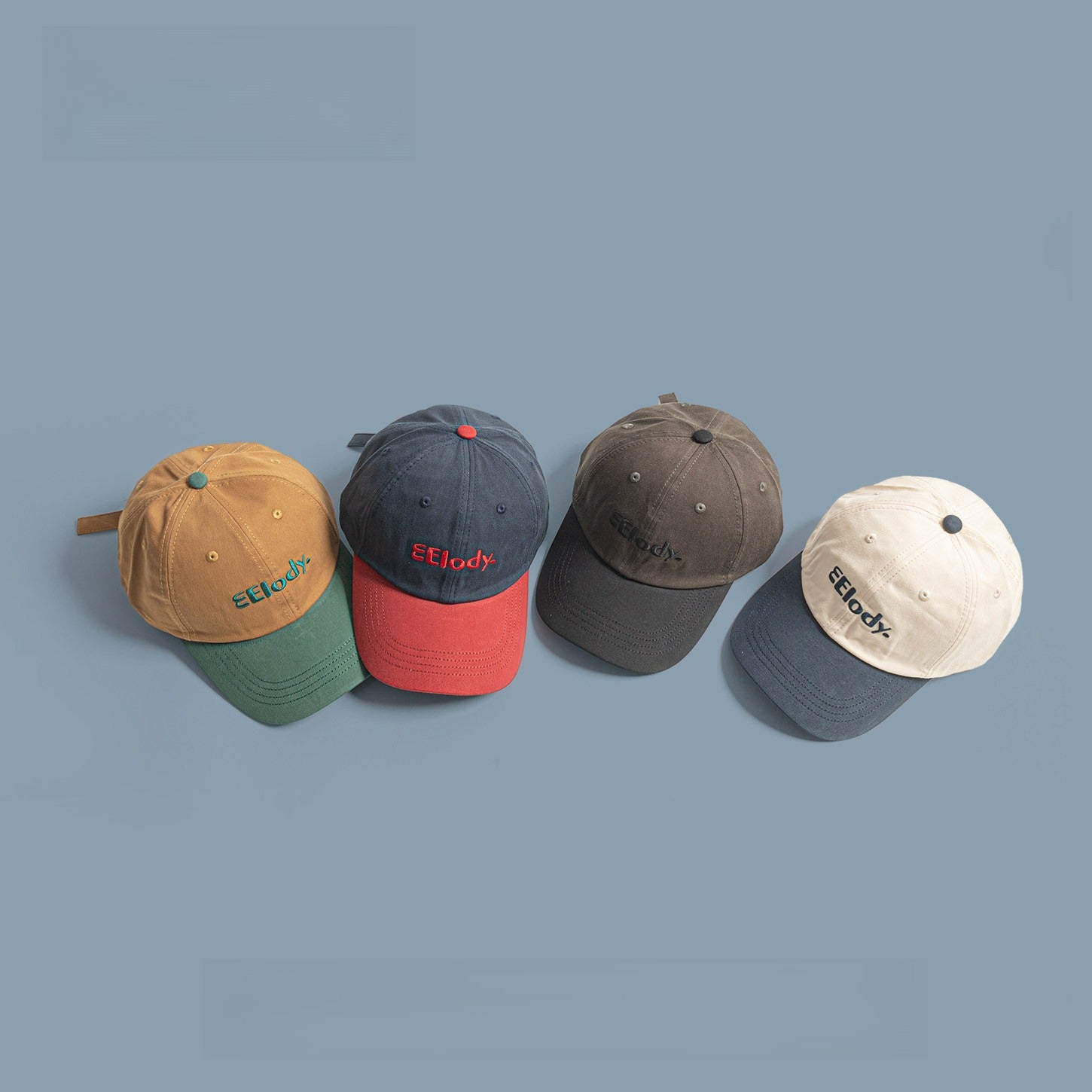 EElody | Retro Contrasting Color Baseball Cap