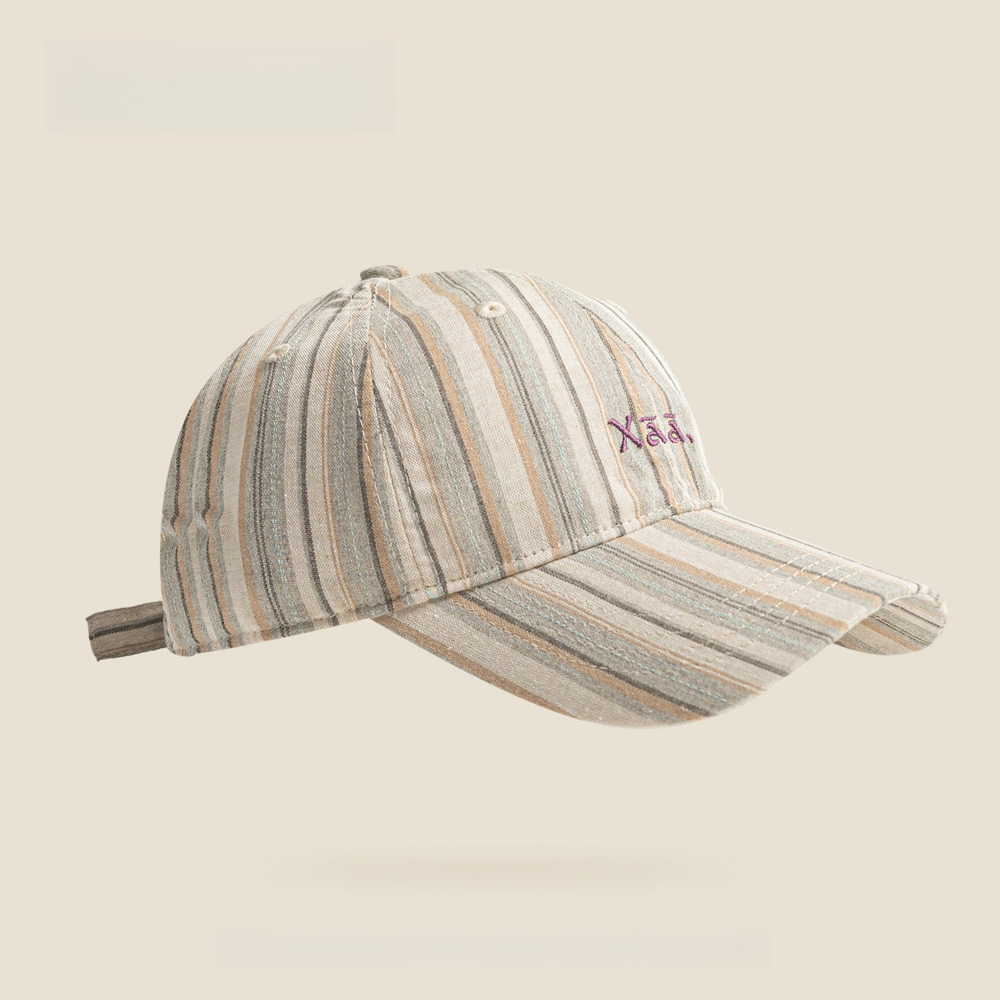 Retro Striped Peaked Cap
