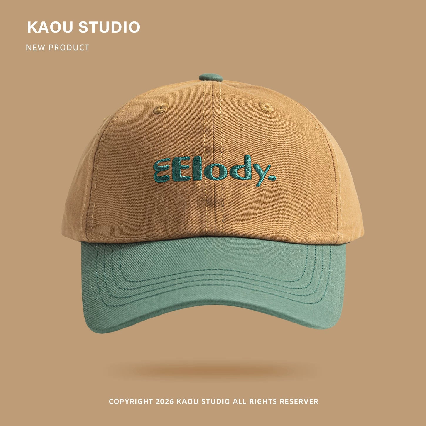 EElody | Retro Contrasting Color Baseball Cap