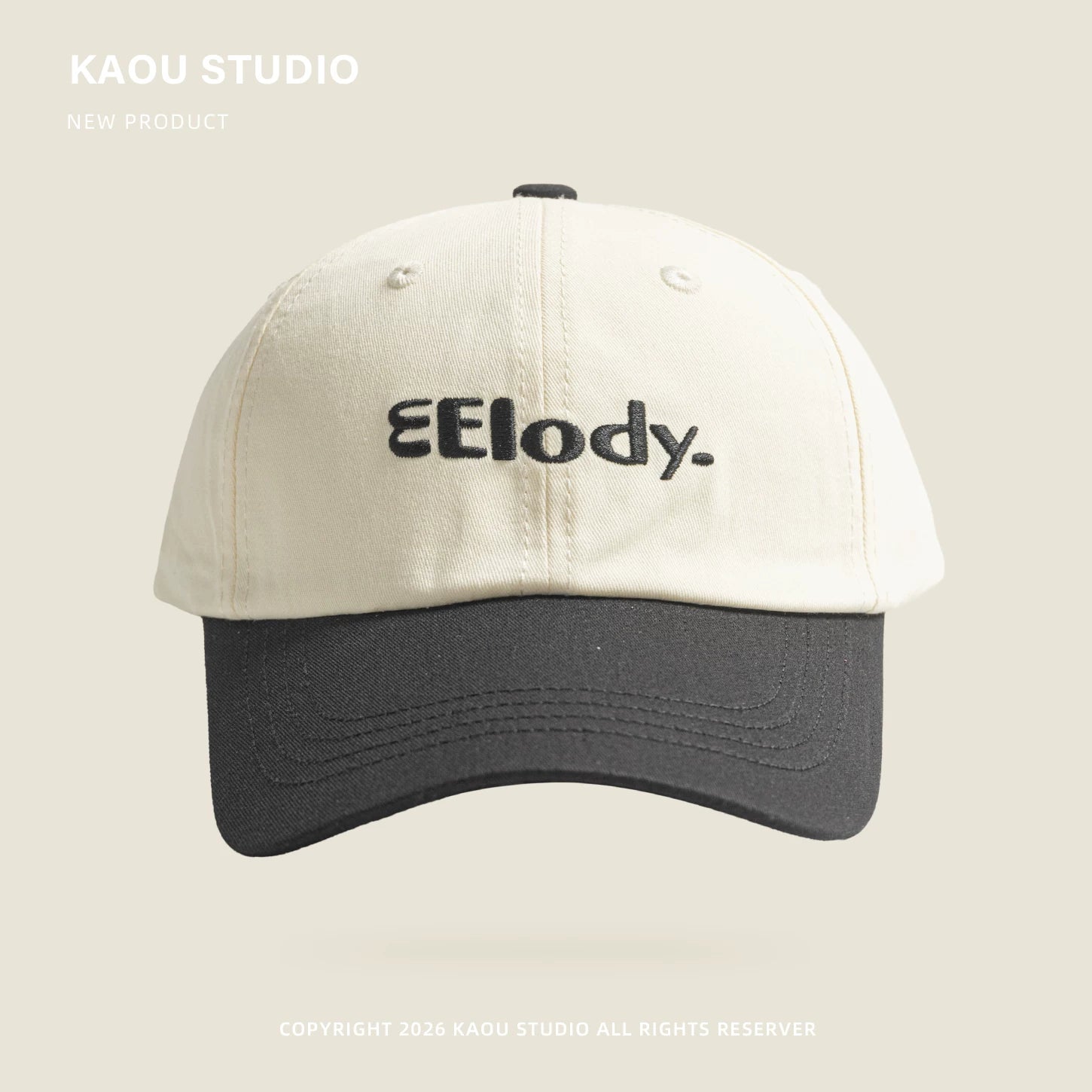 EElody | Retro Contrasting Color Baseball Cap