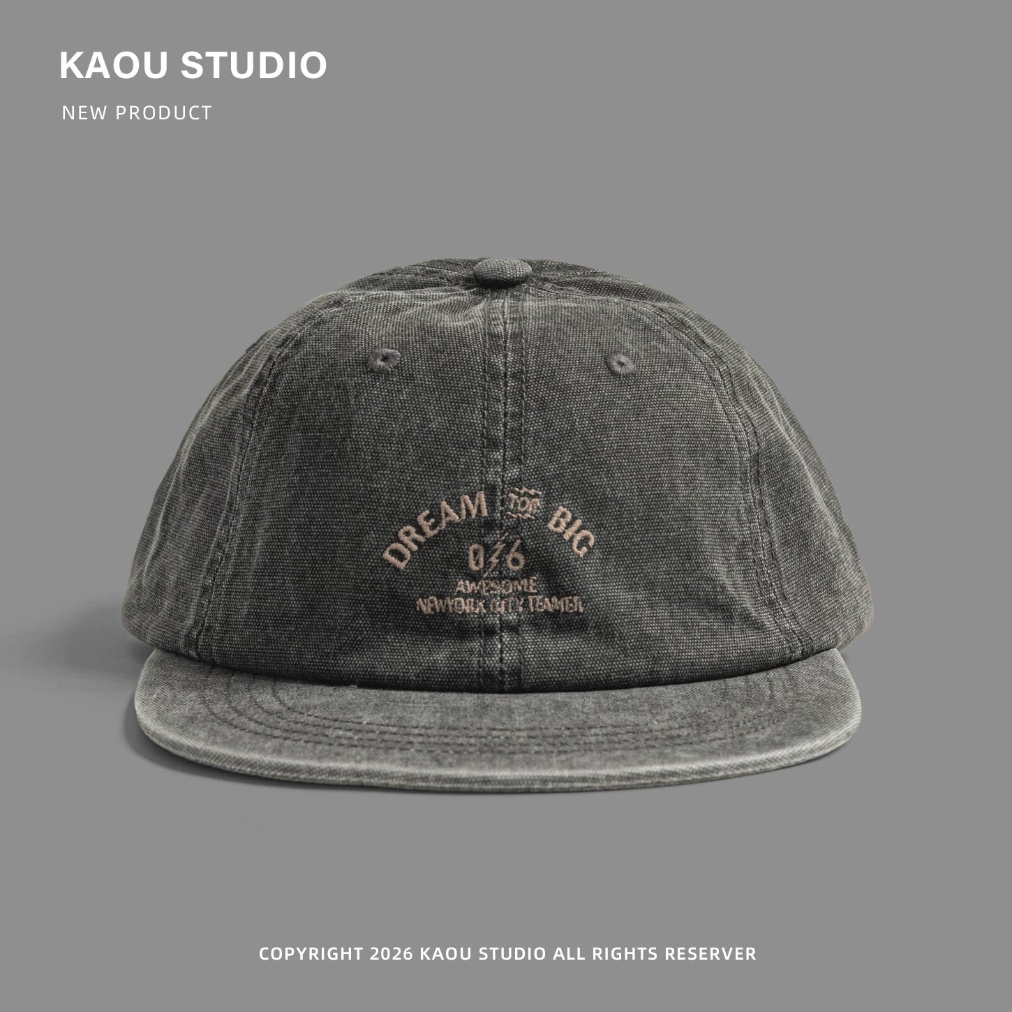 Hip-hop Letter Embroidered Snapback Cap