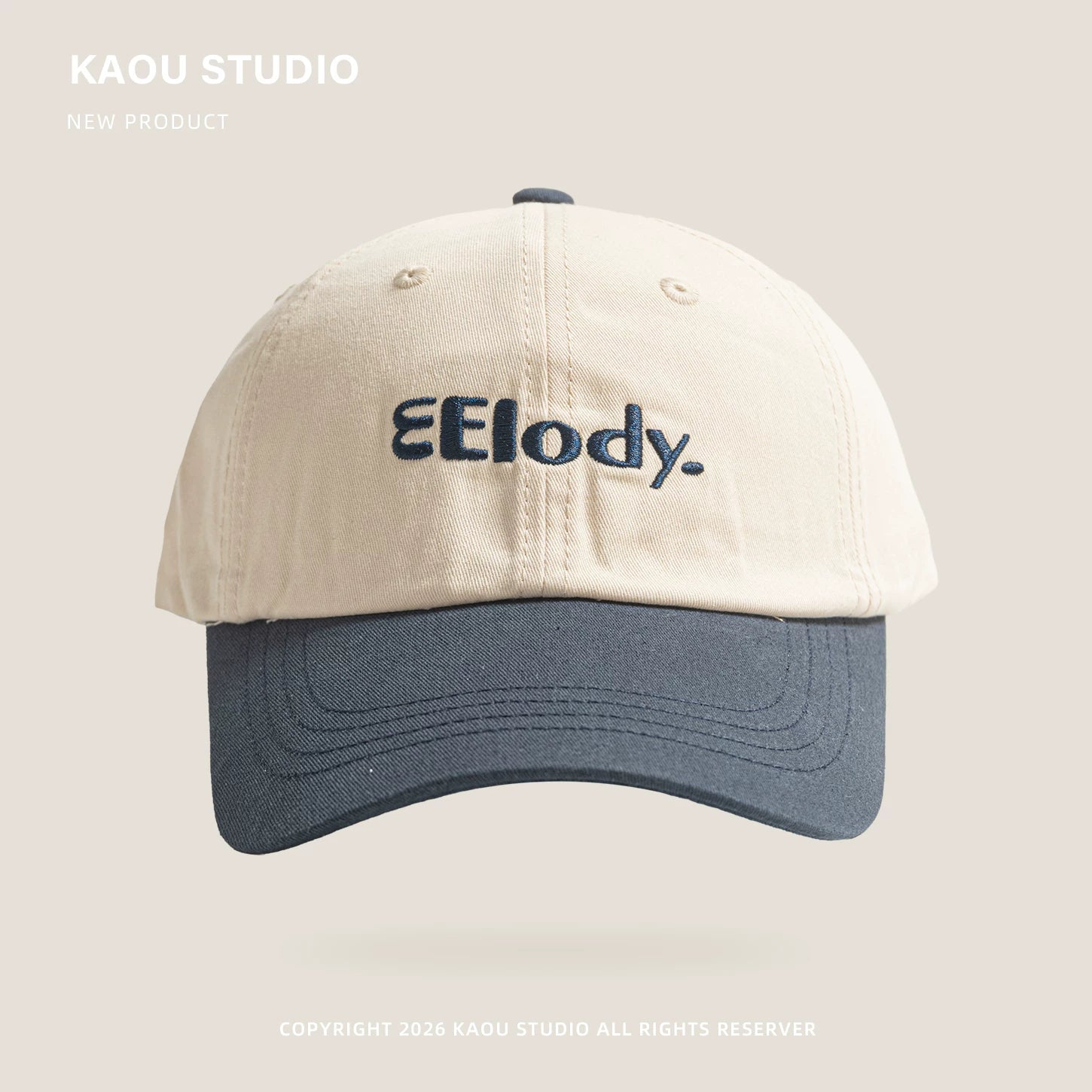 EElody | Retro Contrasting Color Baseball Cap