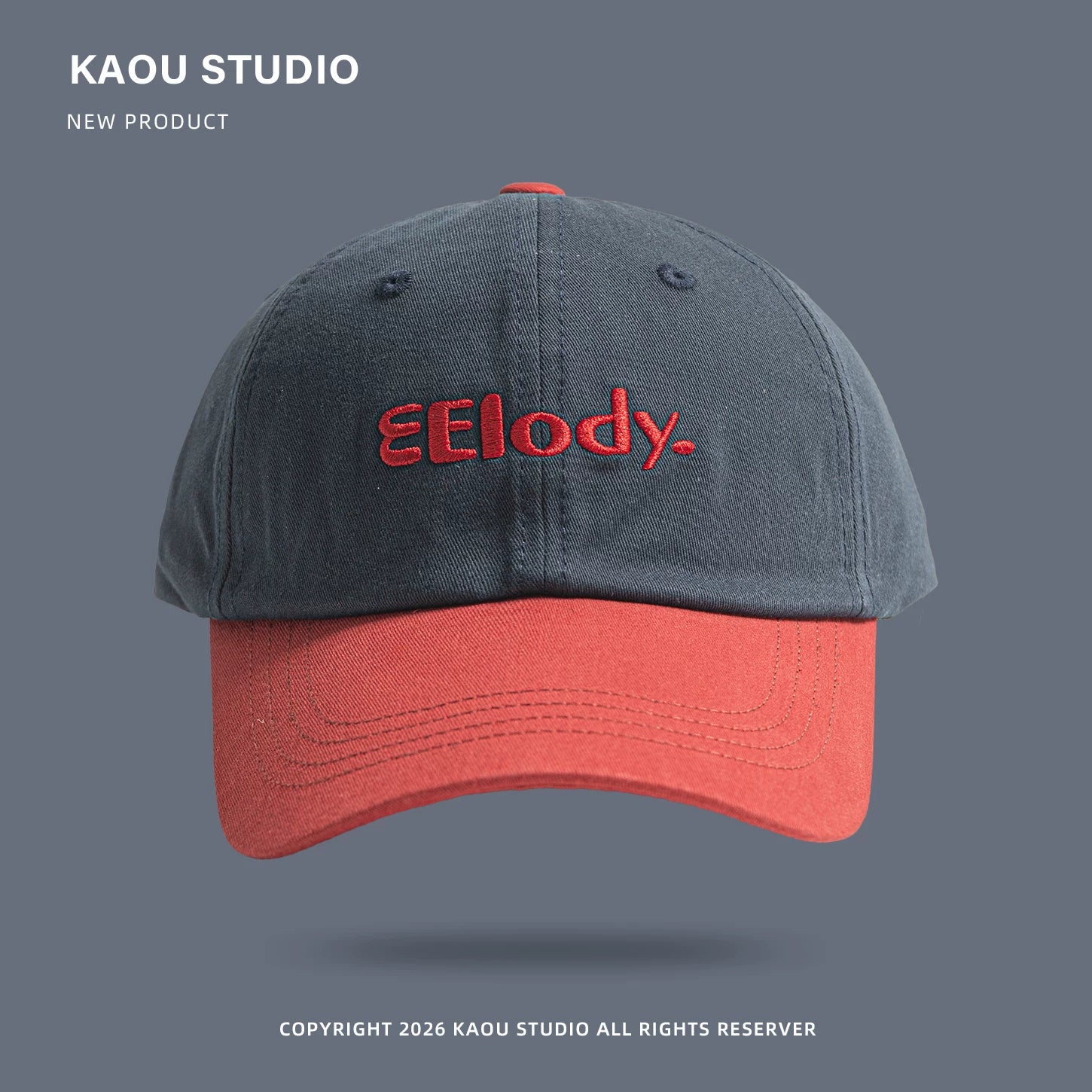 EElody | Retro Contrasting Color Baseball Cap