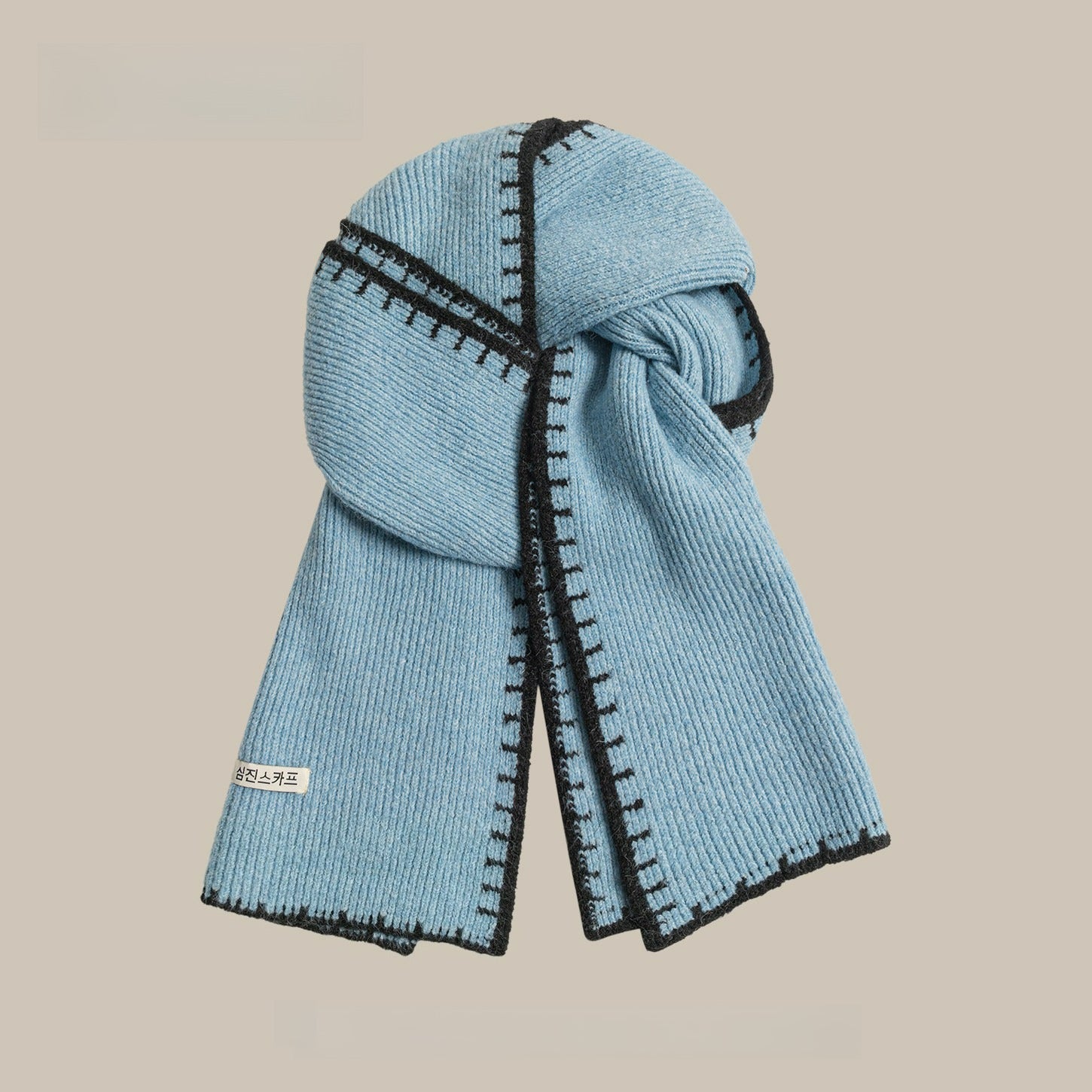 Simple Solid Color Knitted Scarf