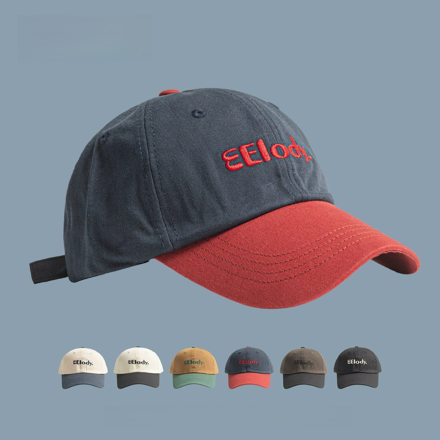 EElody | Retro Contrasting Color Baseball Cap
