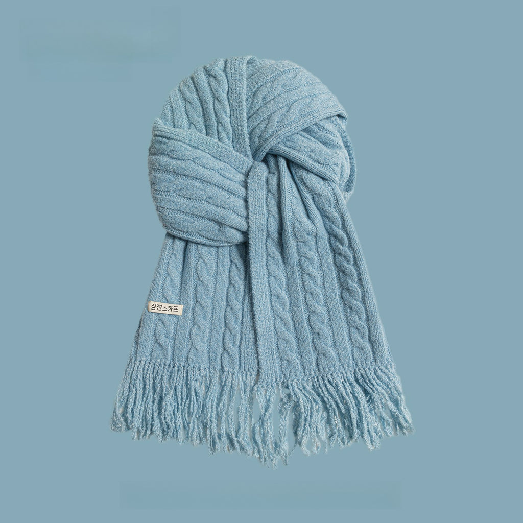 Korean fringed scarf