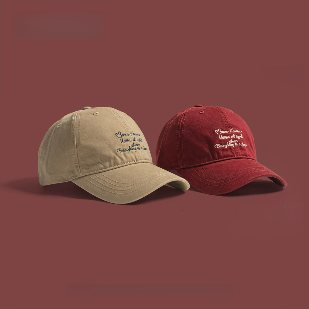 Letter Embroidery Big Head Circumference Baseball Cap