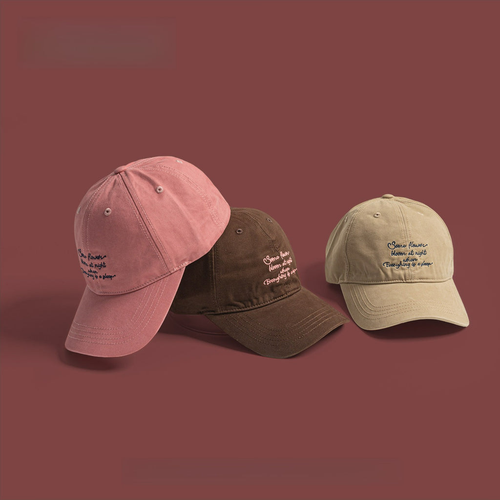 Letter Embroidery Big Head Circumference Baseball Cap