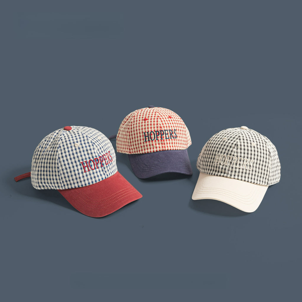 Retro Plaid Contrasting Color Baseball Cap
