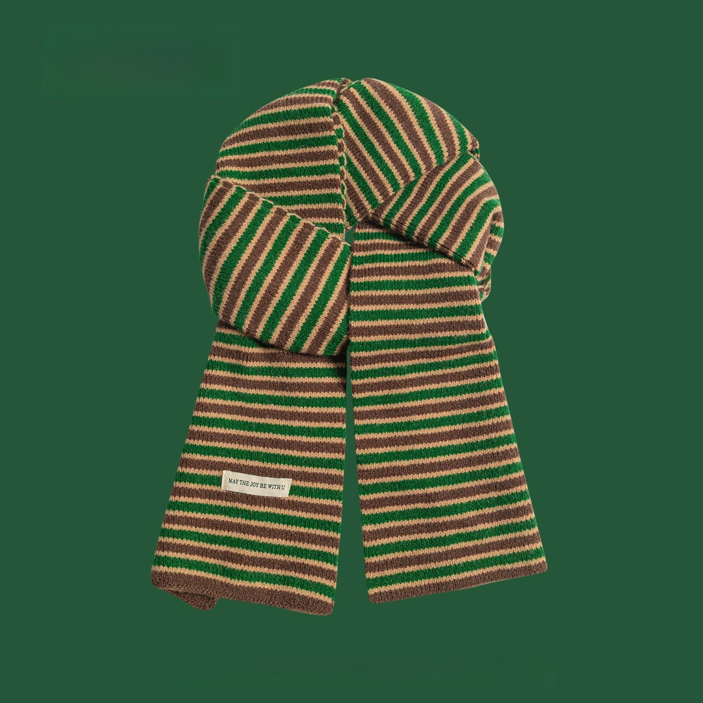 Striped Knitted Scarf