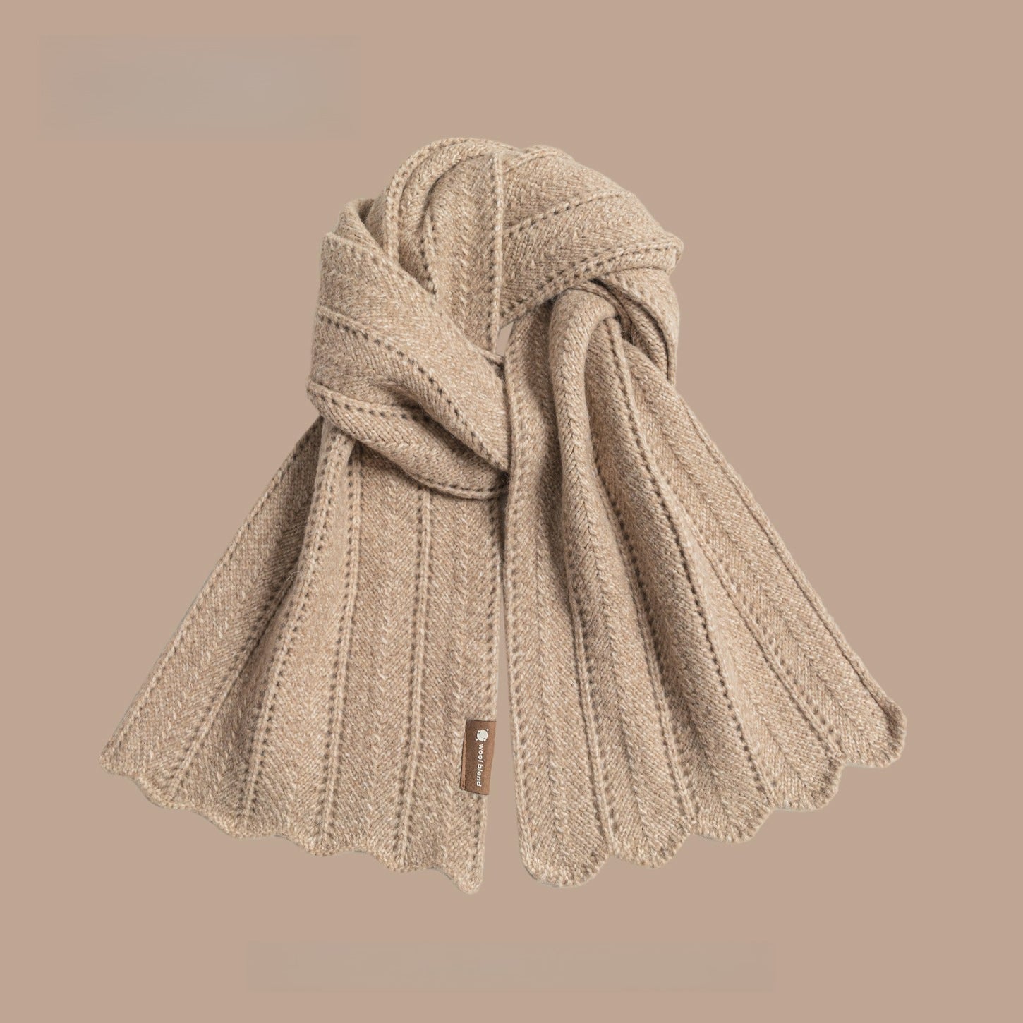 Warm Thickened Knitted Scarf
