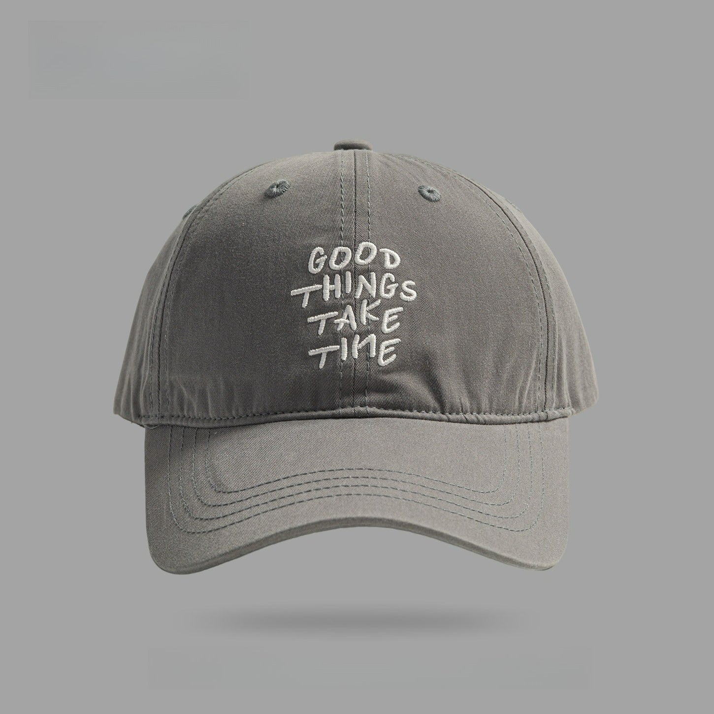 GOOG THING TAKE TIME | Letter Embroidered Baseball Cap