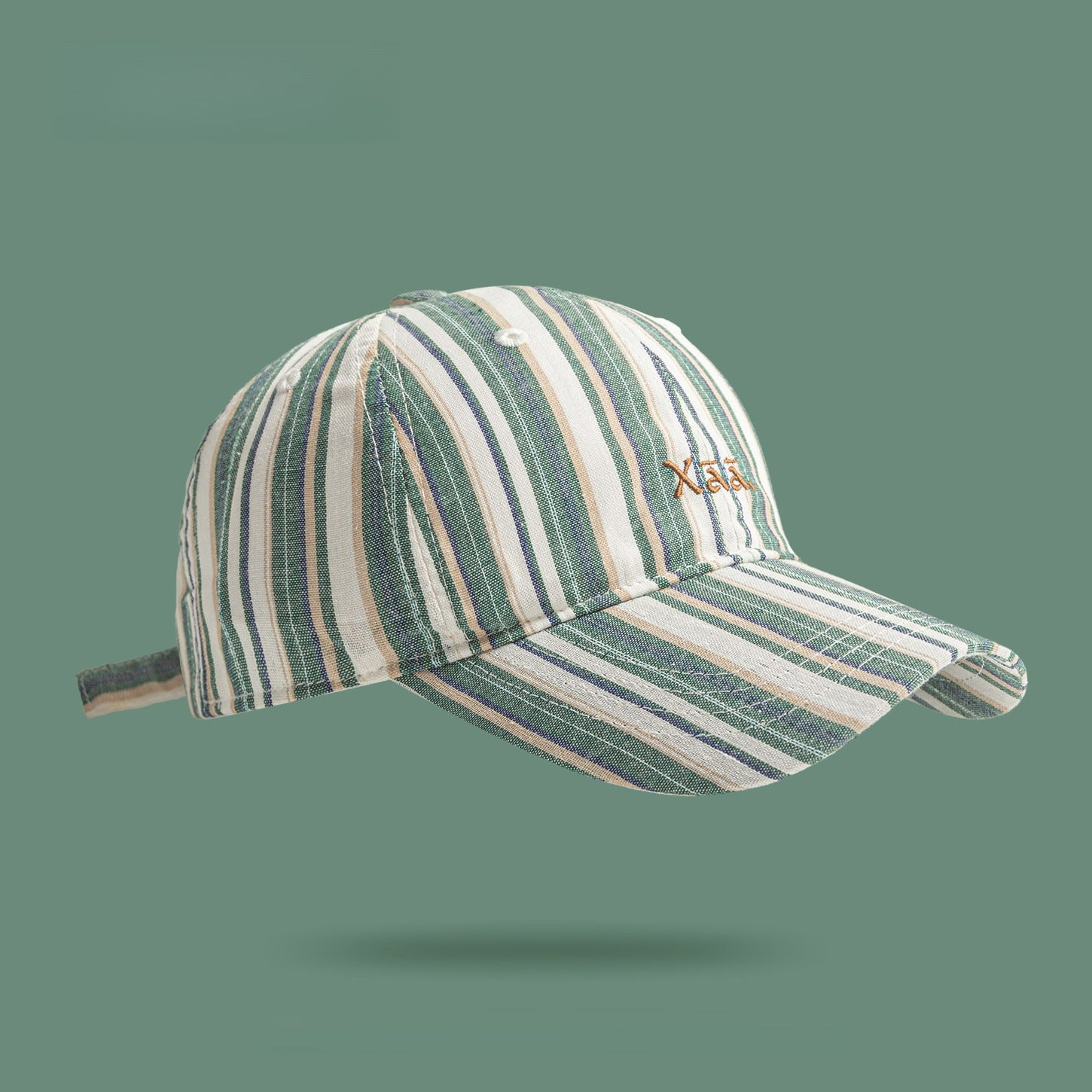 Retro Striped Peaked Cap