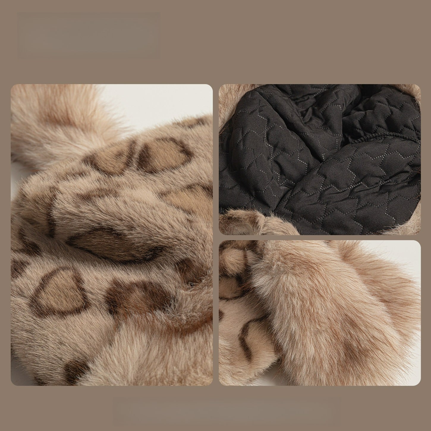 Leopard Print Cute Ears Plush Hat