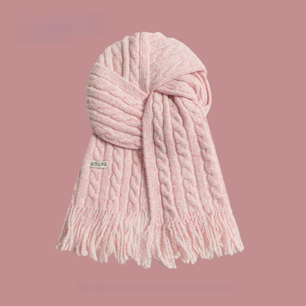 Korean fringed scarf