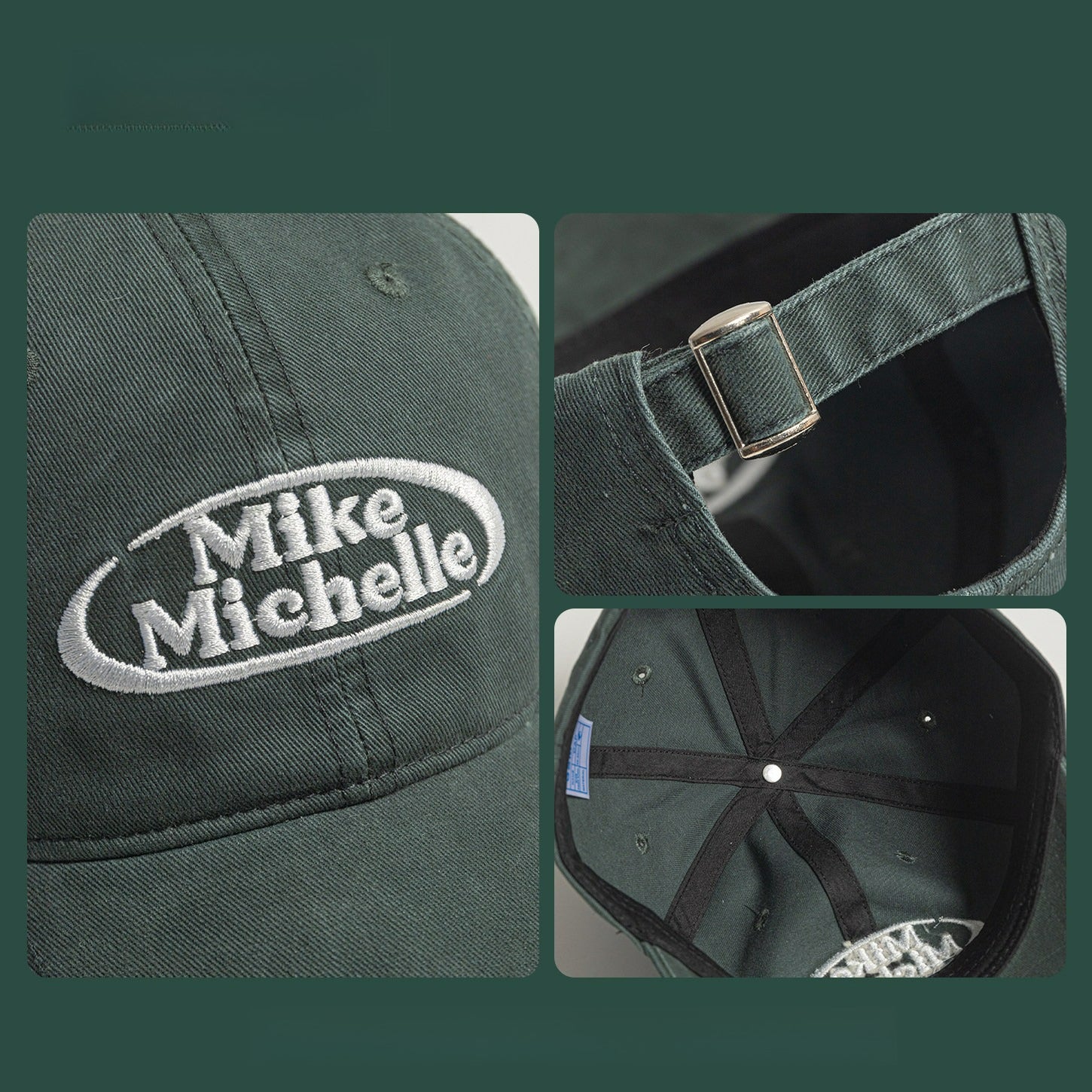 Mike Michelle | Letter Embroidery Baseball Cap