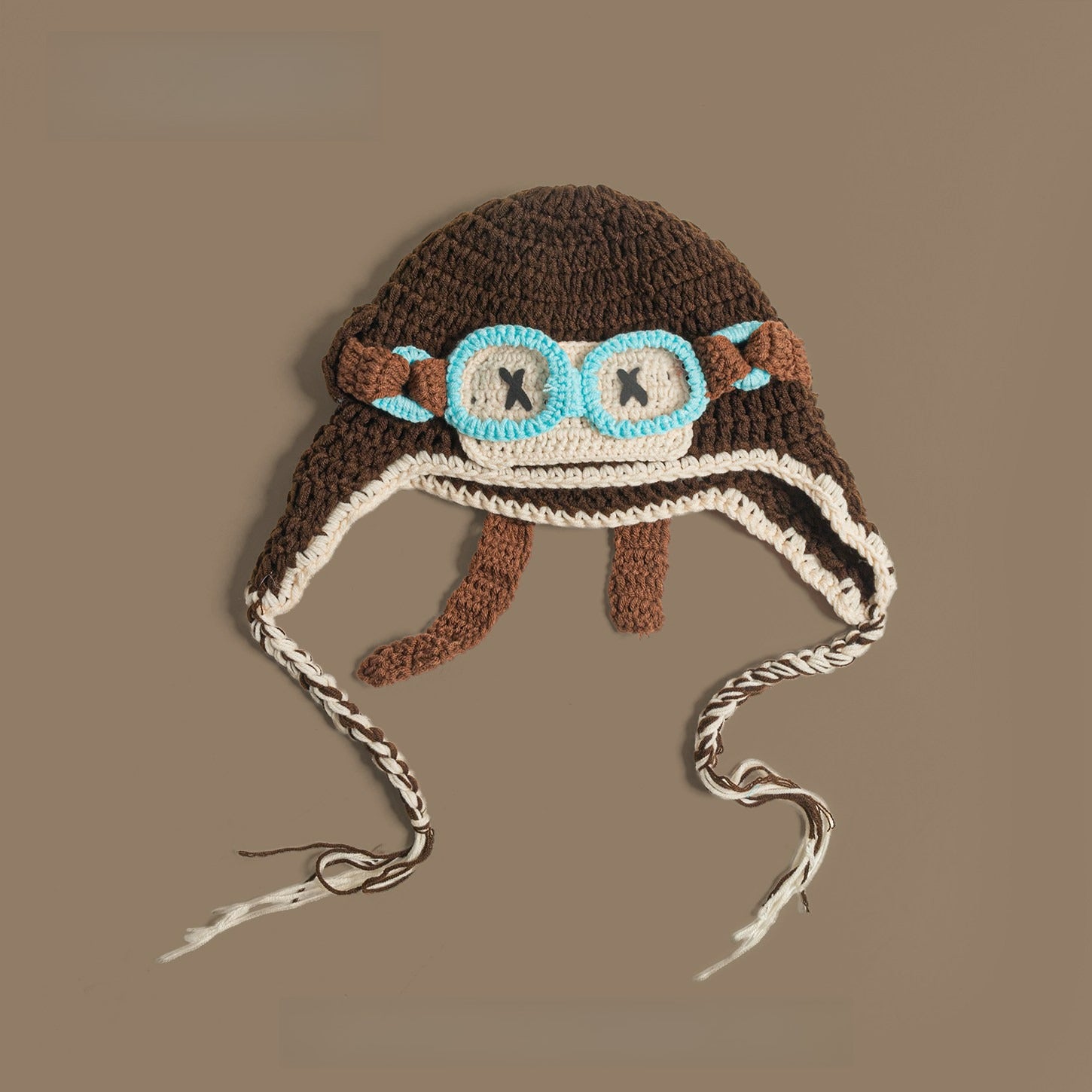 Glasses Wool Warm Knitted Pilot Hat