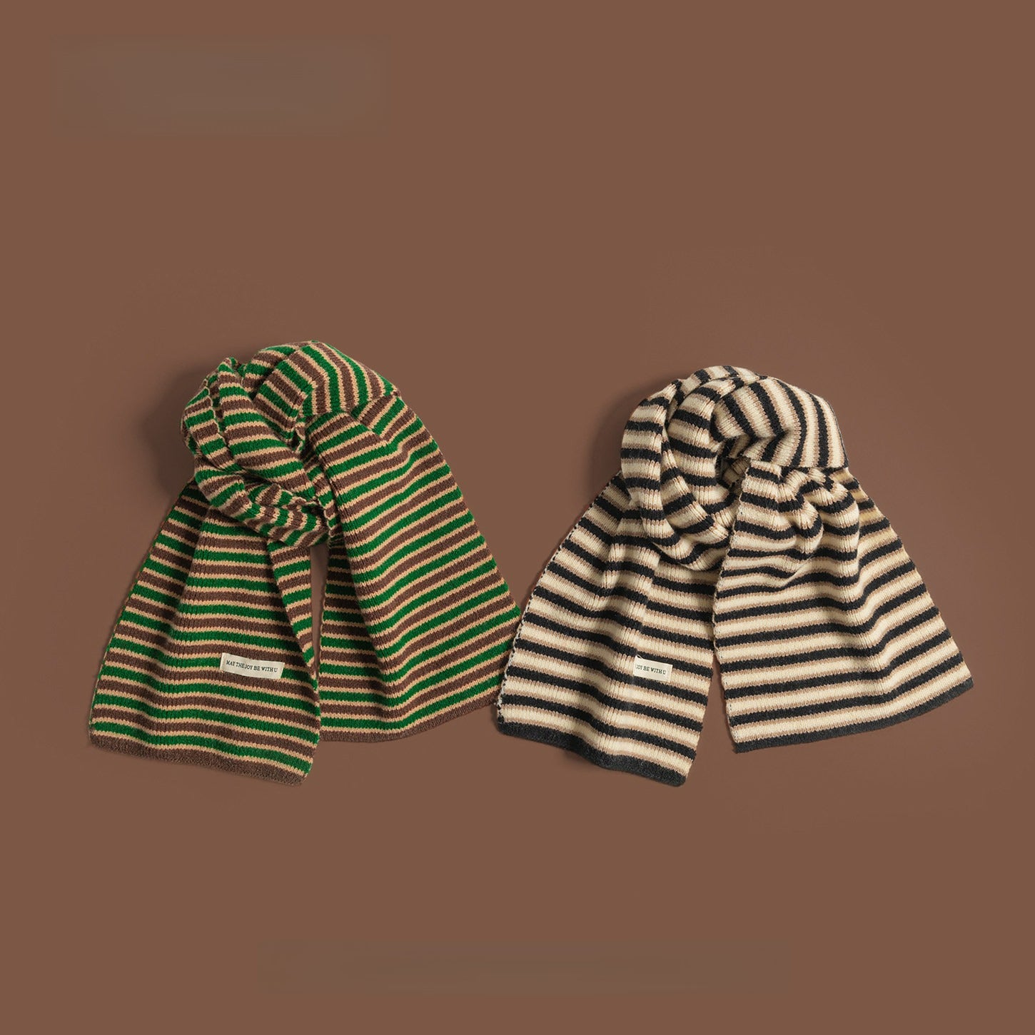 Striped Knitted Scarf