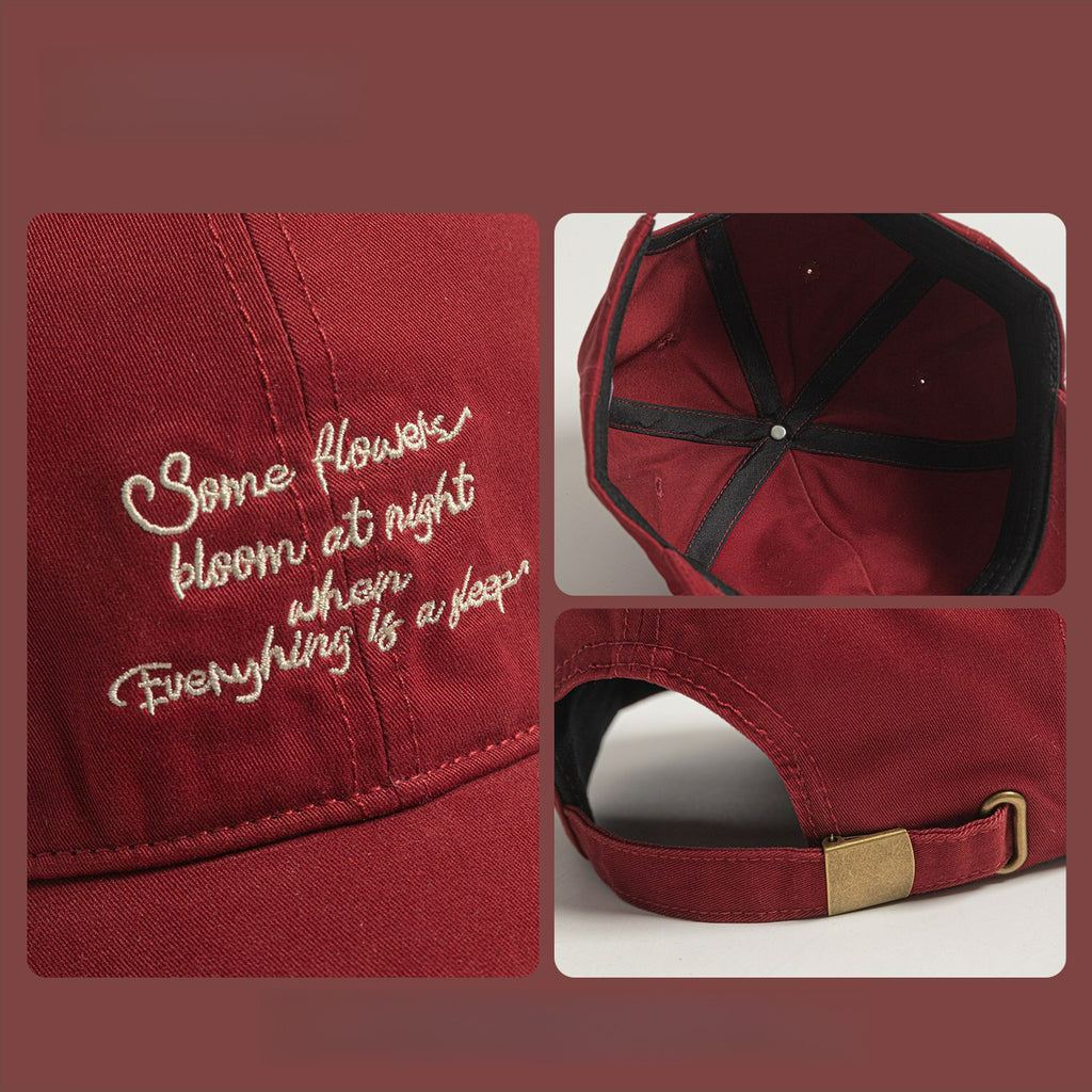 Letter Embroidery Big Head Circumference Baseball Cap