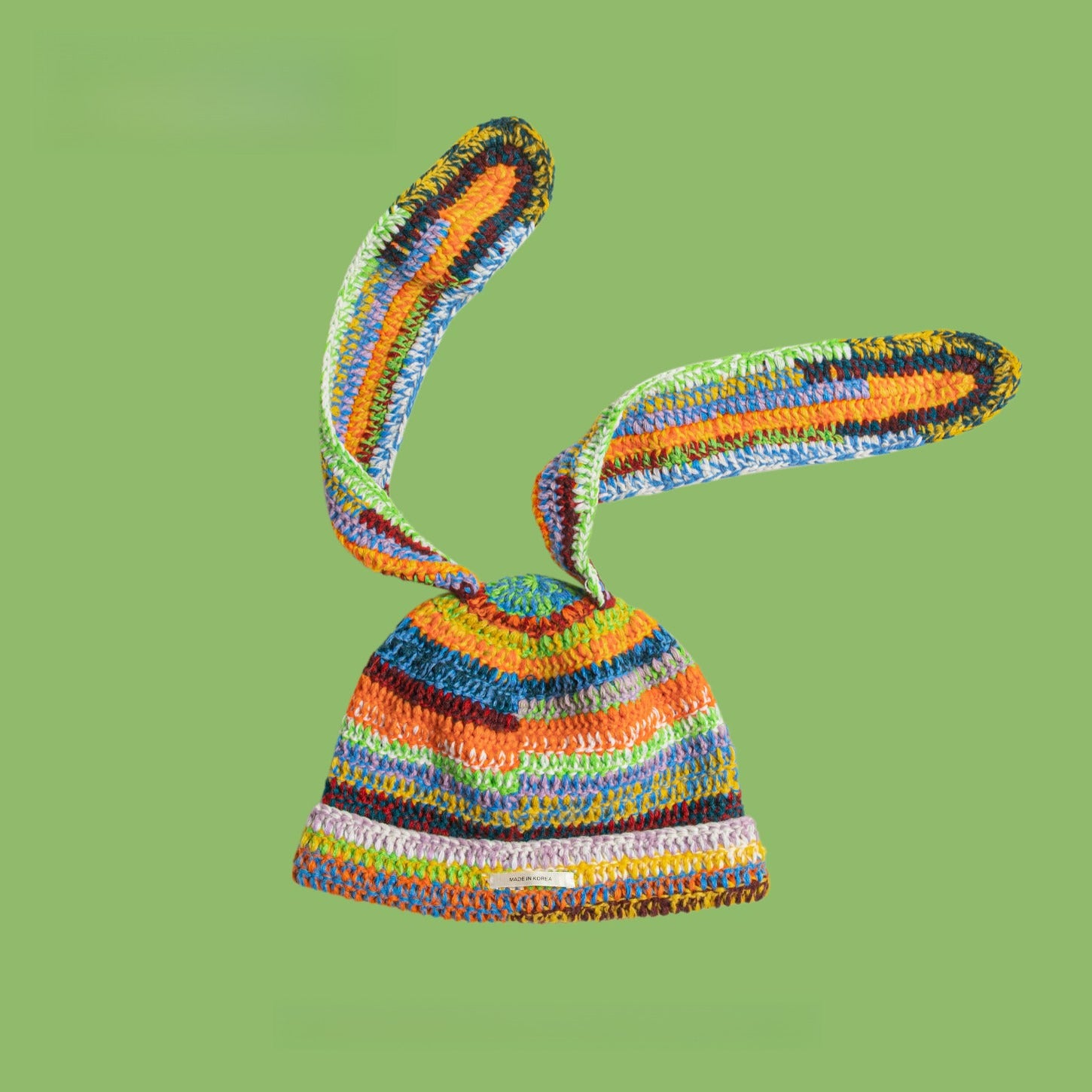 Cute Color Long-eared Rabbit Knitted Hat