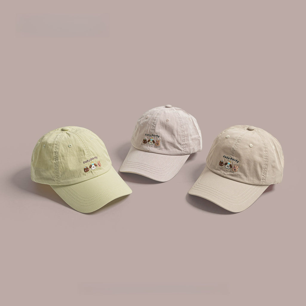 Cute Cat and Dog Embroidered Baseball Cap