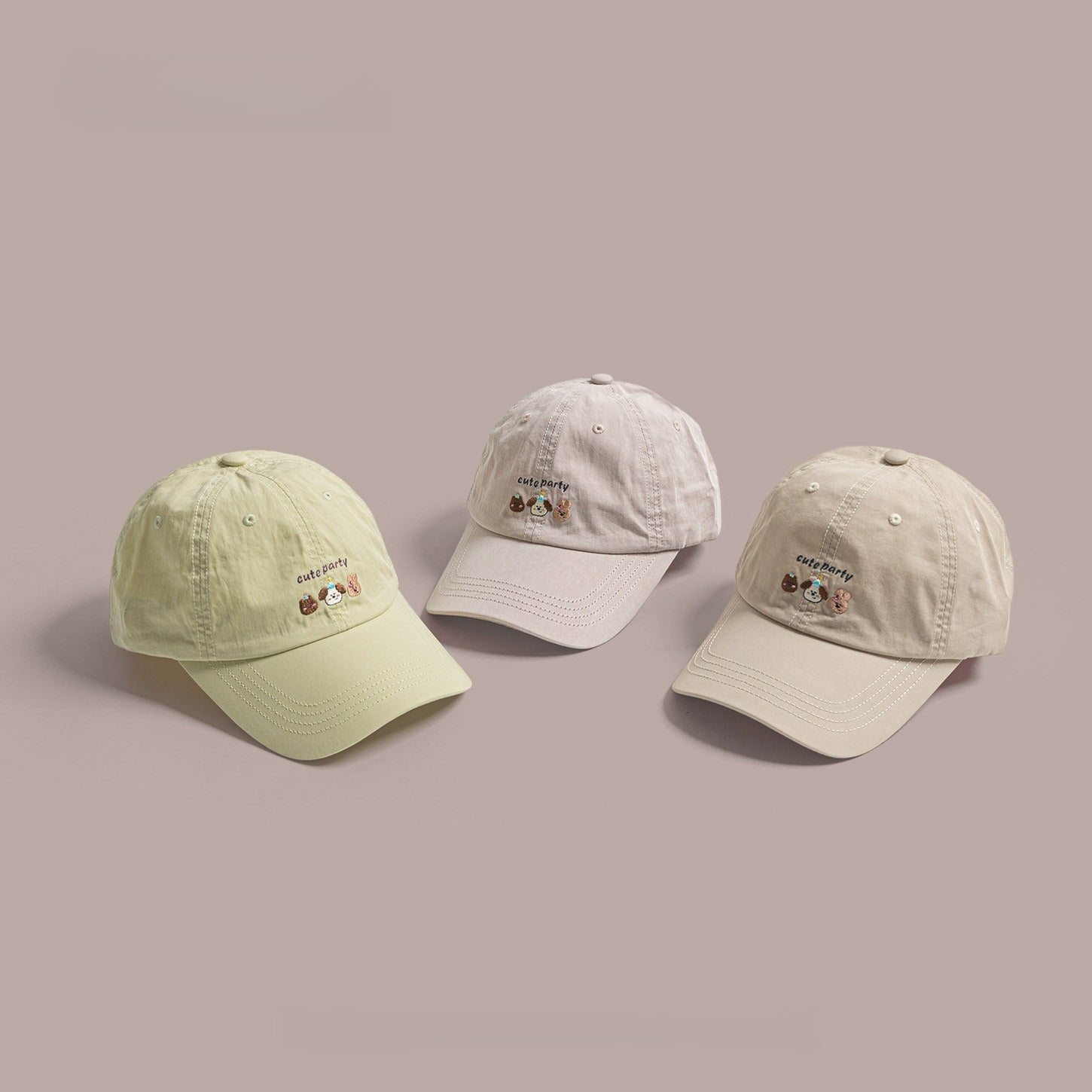 Cute Cat and Dog Embroidered Baseball Cap