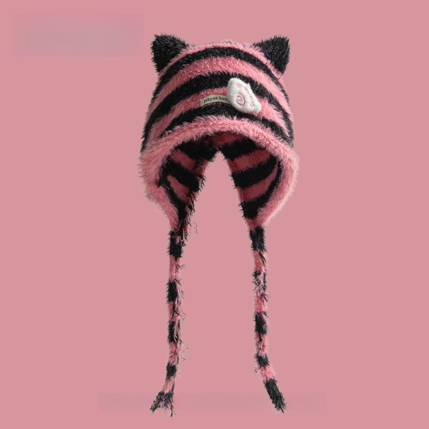 Cute Striped Cat Ear Hat