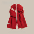 Simple Solid Color Knitted Scarf