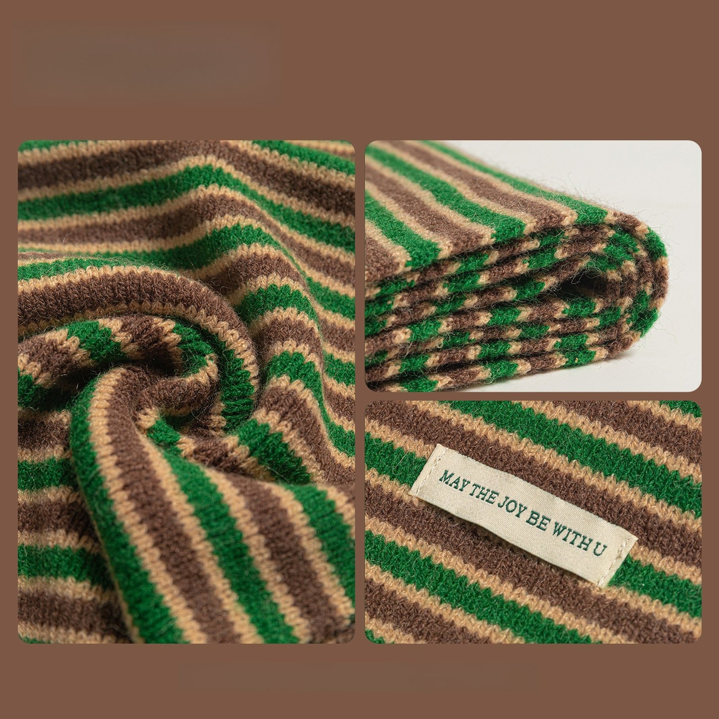 Striped Knitted Scarf