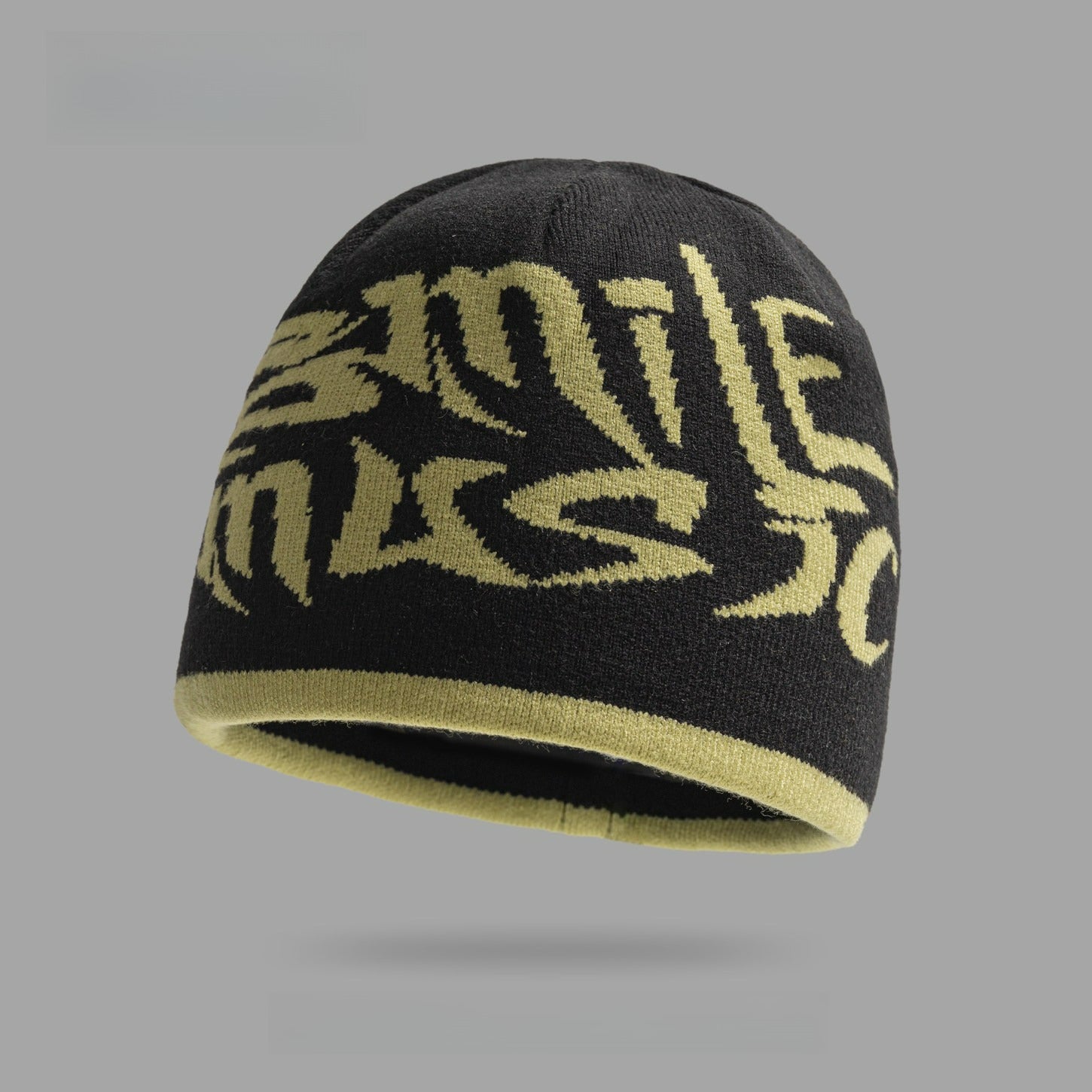 Ear Protection Letter Jacquard Wool Hat