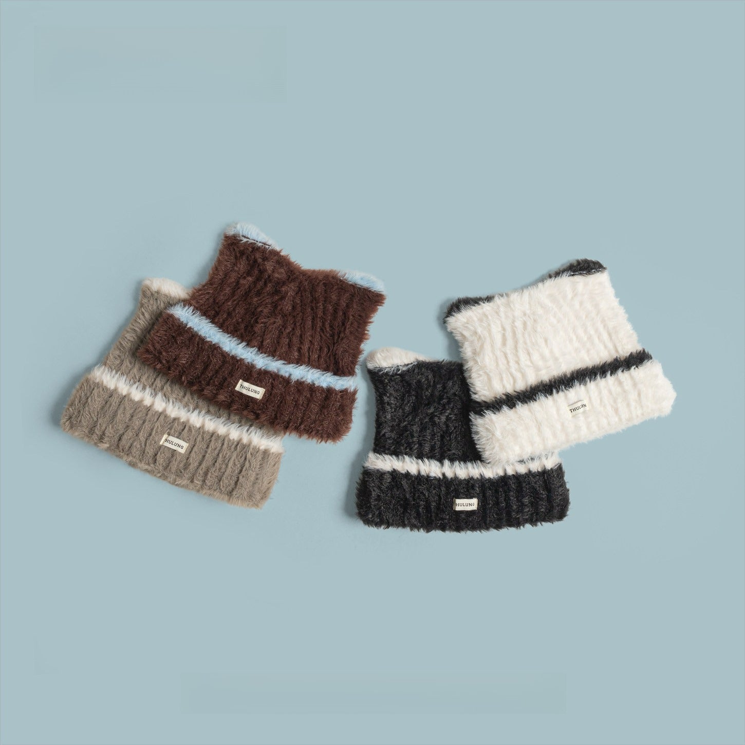 Cute Cat Ears Plush Knitted Hat