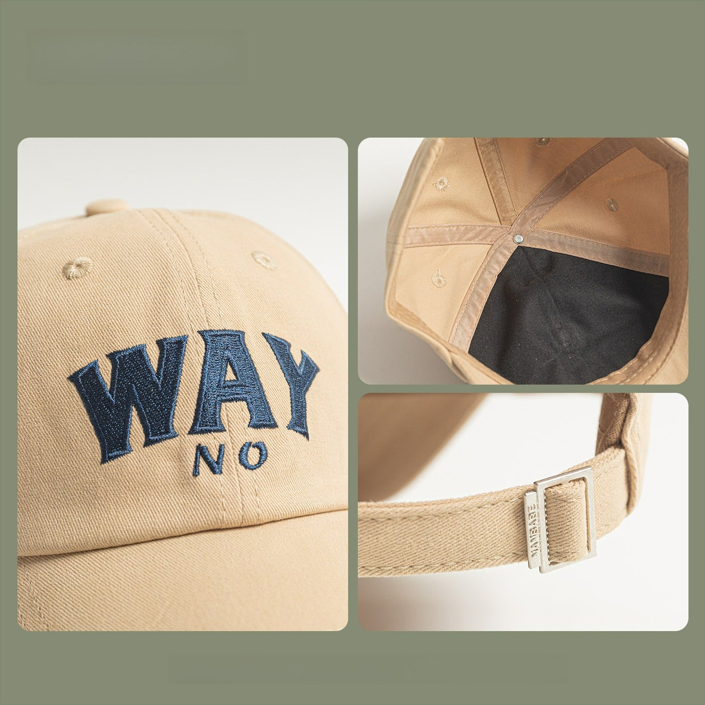 WAY | Retro Letter Embroidered Baseball Cap