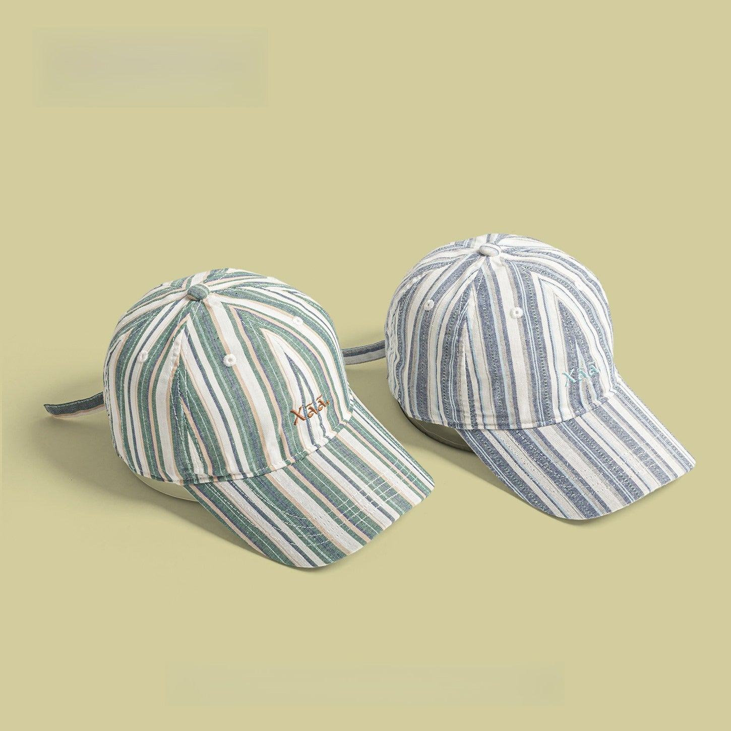Retro Striped Peaked Cap