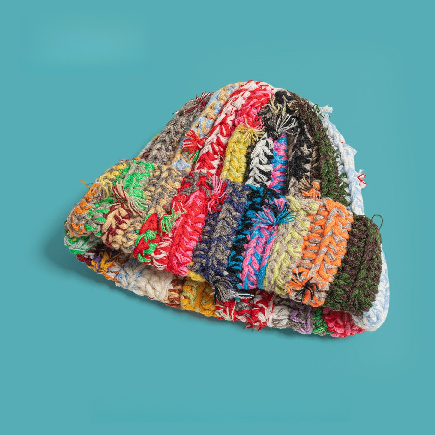 Thick Wool Striped Hip-hop Street Hat