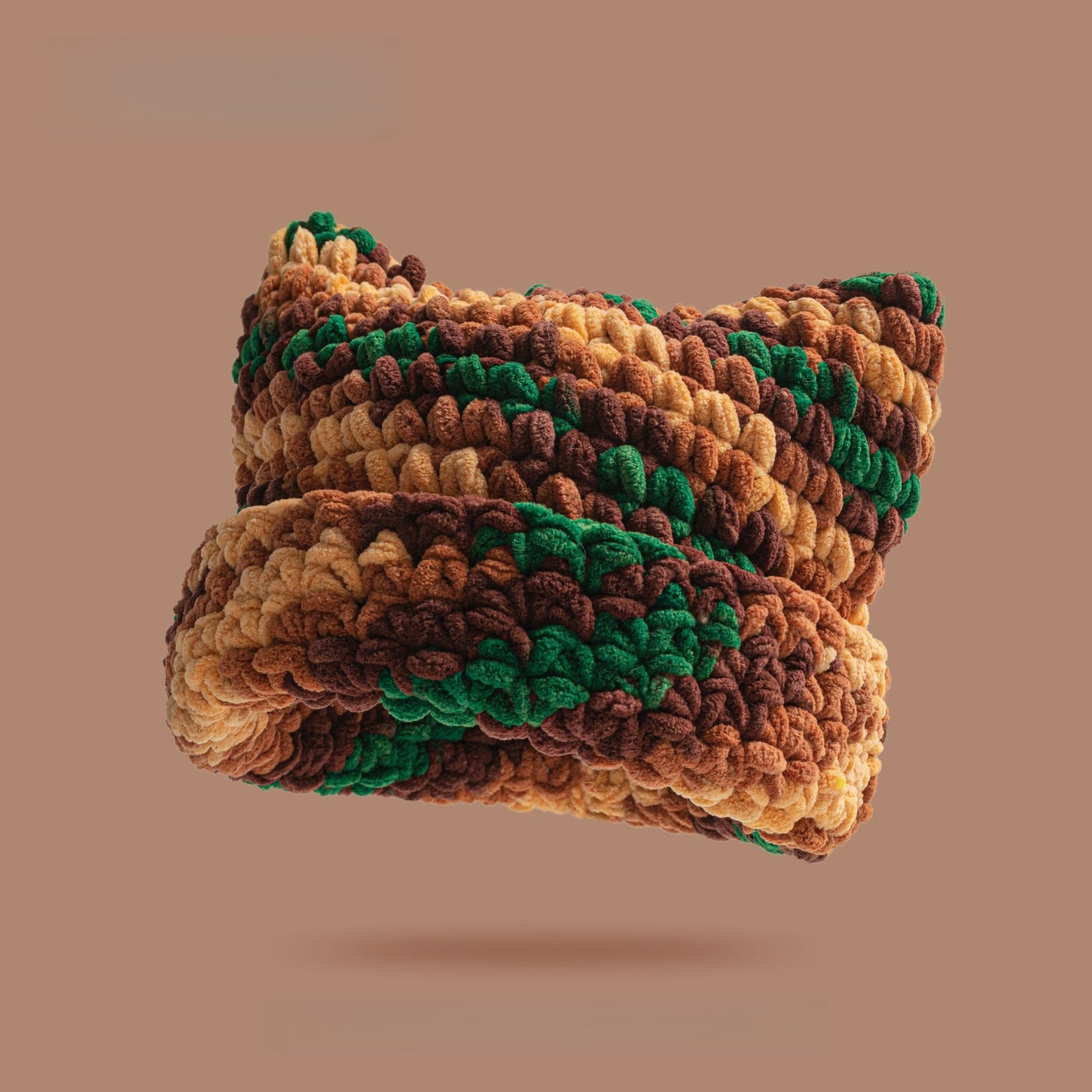 Dopamine Color Coarse Wool Knitted Hat