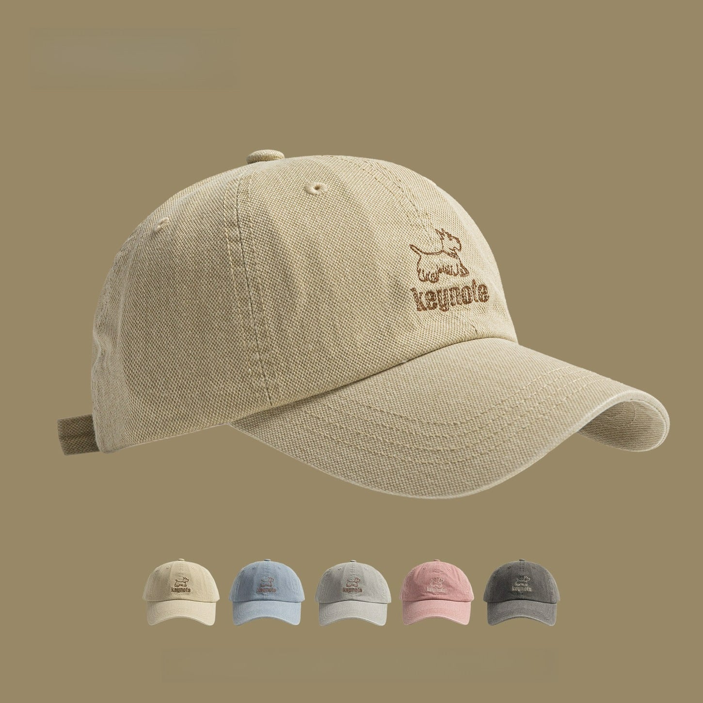 Cute Puppy Embroidery Baseball Cap