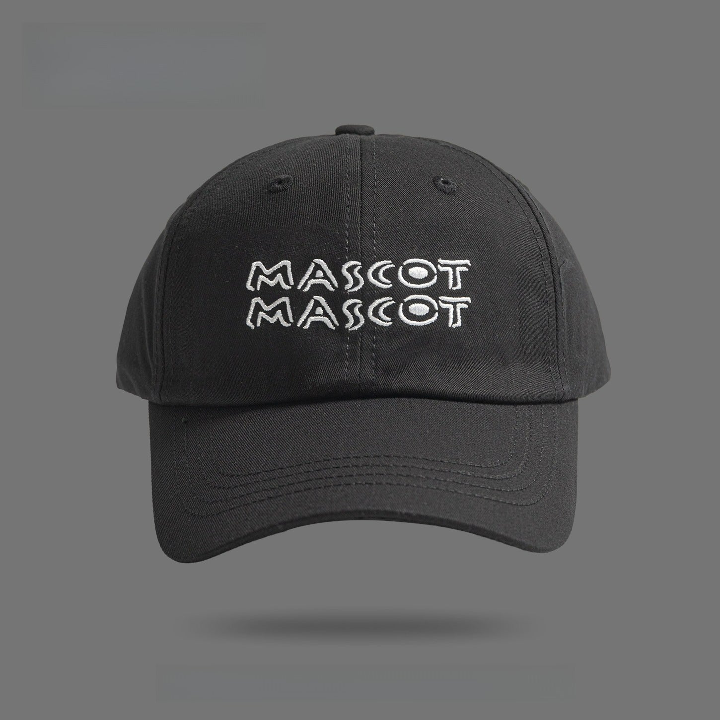 MASCOT | Letter Embroidered Solid Baseball Cap